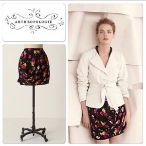 Anthro Dolan silk floral skirt